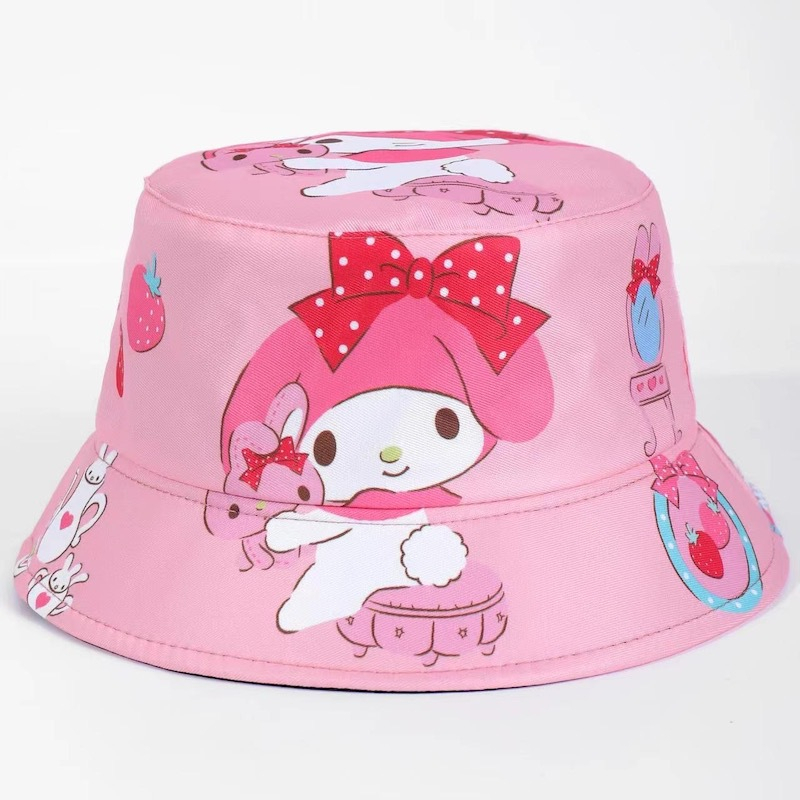 Mũ Bucket Che Nắng In Họa Tiết Hoạt Hình Kuromi and Melody Thời Trang Cho Bé