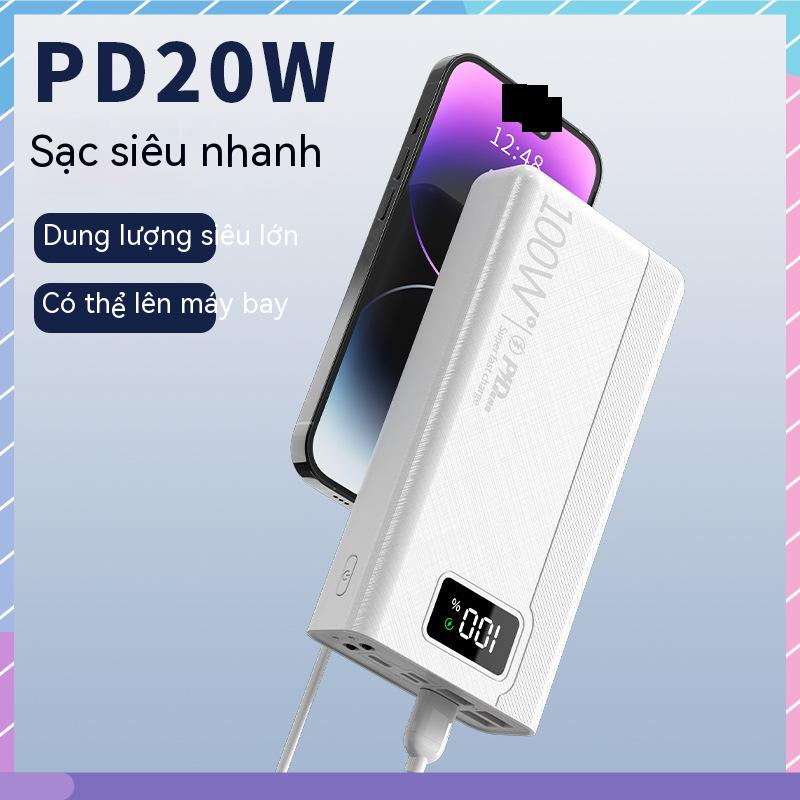 Sạc Dự Phòng 100W 30000 / 40000 / 5000Mah Công Suất Cao Hai Chiều Đa Năng Cho Samsung / Xiaomi / oppo / vivo