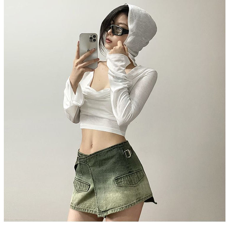 Waneca Chân Váy Denim Chữ A Mini Lưng Cao Phong Cách Retro Mỹ Dễ Phối Đồ Quyến Rũ Cho Nữ | BigBuy360 - bigbuy360.vn