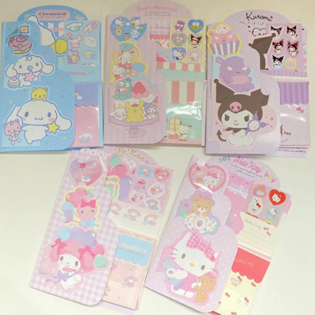 Mới dễ thương Sanrio hình dạng thẻ thư thư phong bì đặt Cinnamon cuộn hình dạng thư tiêu đề hello Kitty thư tiêu đề giai điệu cảm ơn phong bì sinh viên văn phòng phẩm quà tặng