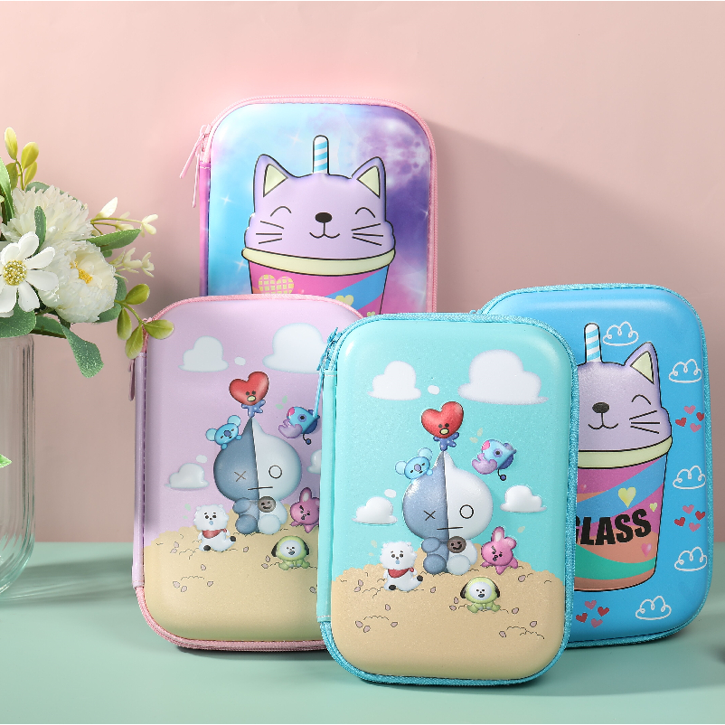 Túi Đựng Bút EVA Chống Thấm Nước Họa Tiết Kỳ Lân Hoạt Hình 3D Thời Trang Mùa Hè 2023