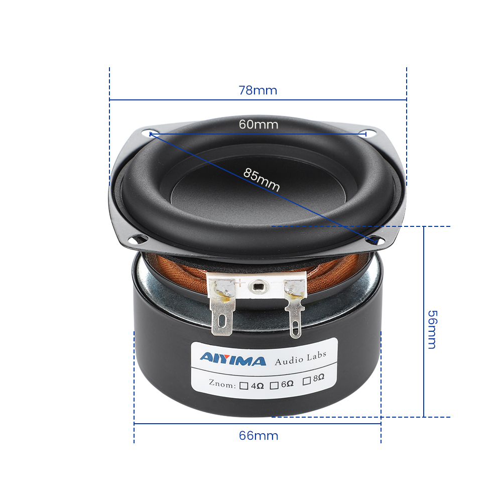 1 Loa Siêu Trầm 3 Inch 4 / 8 Ohm 25W Chất Lượng Cao