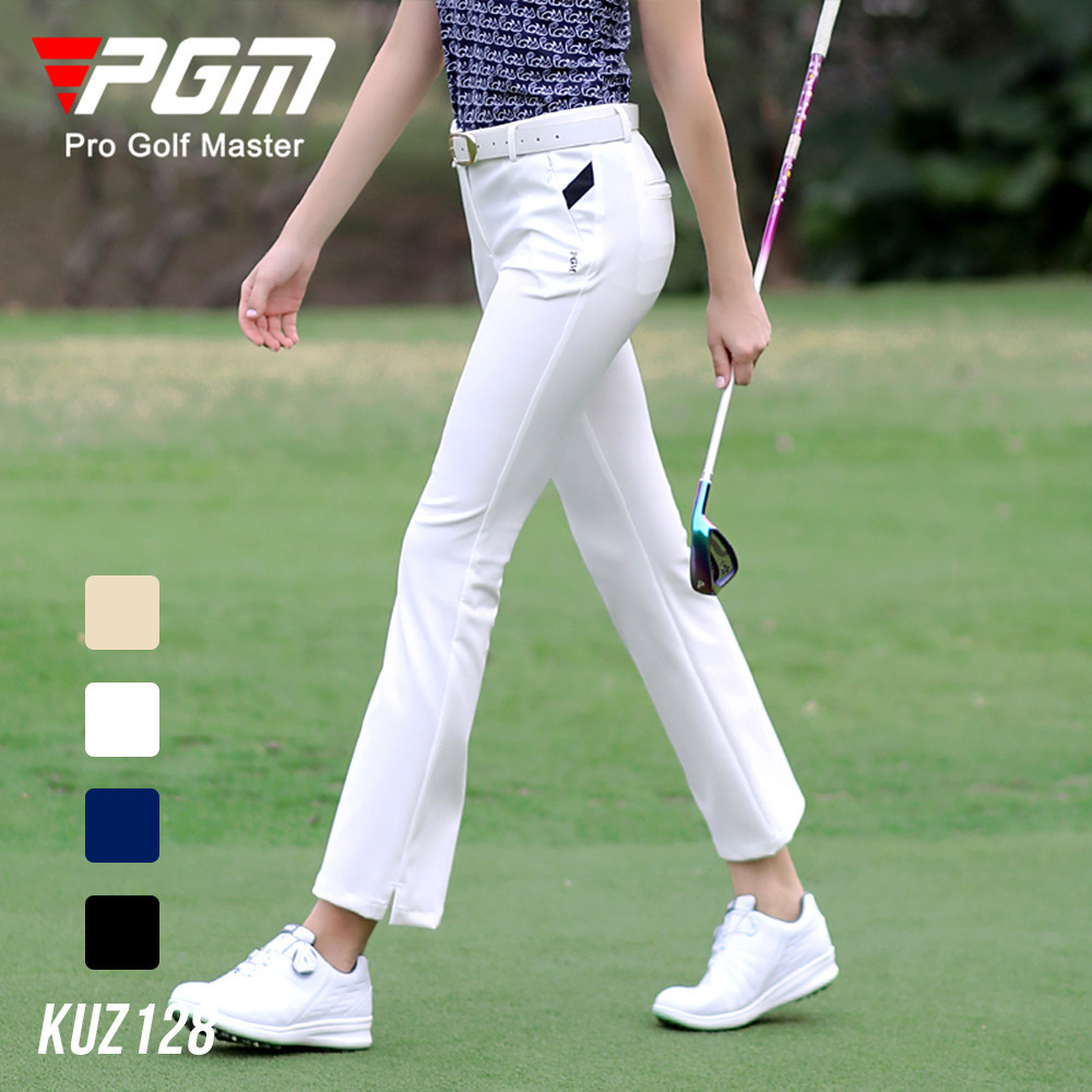 Quần Dài Ống Loe Co Giãn Ôm Dáng Có Khóa Kéo Pgm Golf Mùa Xuân Hè Cho Nữ Kz128