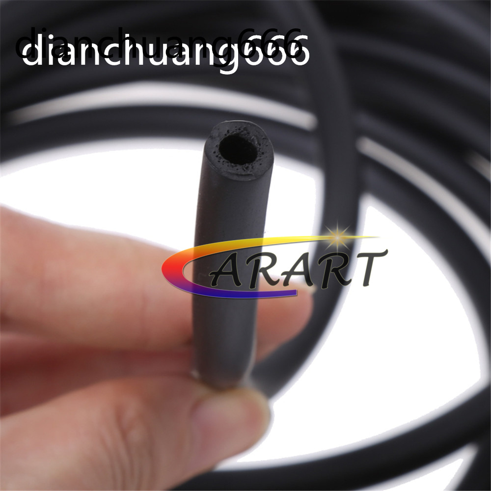 Ống Dẫn Dầu Silicon Hút Chân Không 1M Thay Thế Cho Xe Hơi 3 / 4 / 5 / 6 / 8 / 10 / 12 / 14 / 16mm Đen