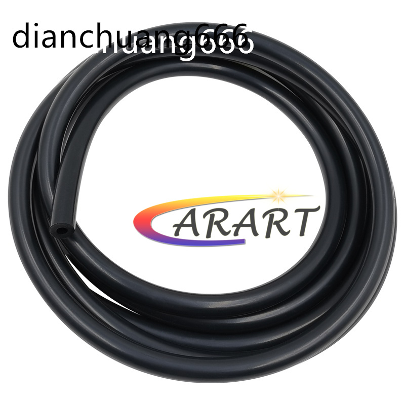 Ống Dẫn Dầu Silicon Hút Chân Không 1M Thay Thế Cho Xe Hơi 3 / 4 / 5 / 6 / 8 / 10 / 12 / 14 / 16mm Đen