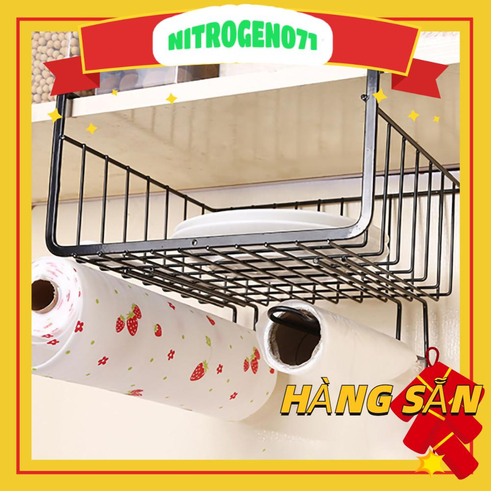Khay Lưới Sắt Để Đồ Dưới Bàn Học, Bàn Làm Việc, Tủ Bếp - Kệ Khung Gài Siêu Gọn Gàng - có Móc cong Chịu tải tốt - Nitrogen071