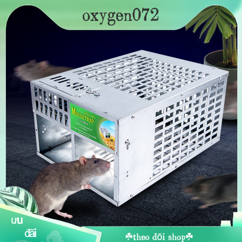Bẫy Chuột Tự Động Thông Minh [ Bán Sỉ ] - Bẫy chuột lồng - chắc chắn Tay cầm lớn Cửa đôi có độ an cao Oxygen072