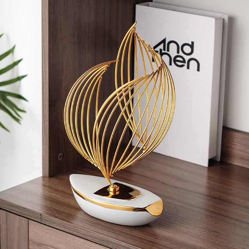 Thuyền buồm LOVIVER sang trọng dùng trang trí bàn tiệc bãi biển nội thất phòng khách/ tủ tivi chất lượng cao