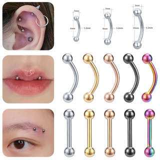 1 Khuyên Xỏ Lông Mày Bằng Thép Không Gỉ Cá Tính