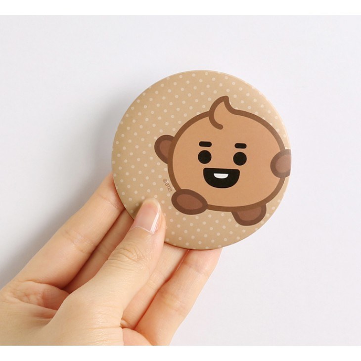 Gương Cầm Tay Bỏ Túi Hình BT21 Dễ Thương Cho Bé