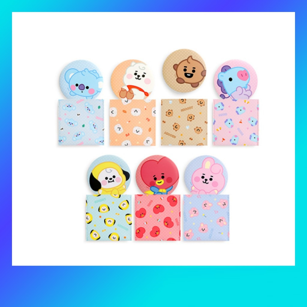 Gương Cầm Tay Bỏ Túi Hình BT21 Dễ Thương Cho Bé