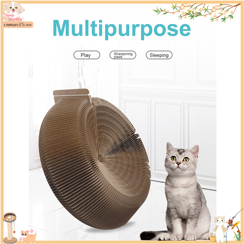 Mrbunny Bảng cào mèo có thể gập lại Bàn từ tính chống mài mòn với Catnip cho gia đình