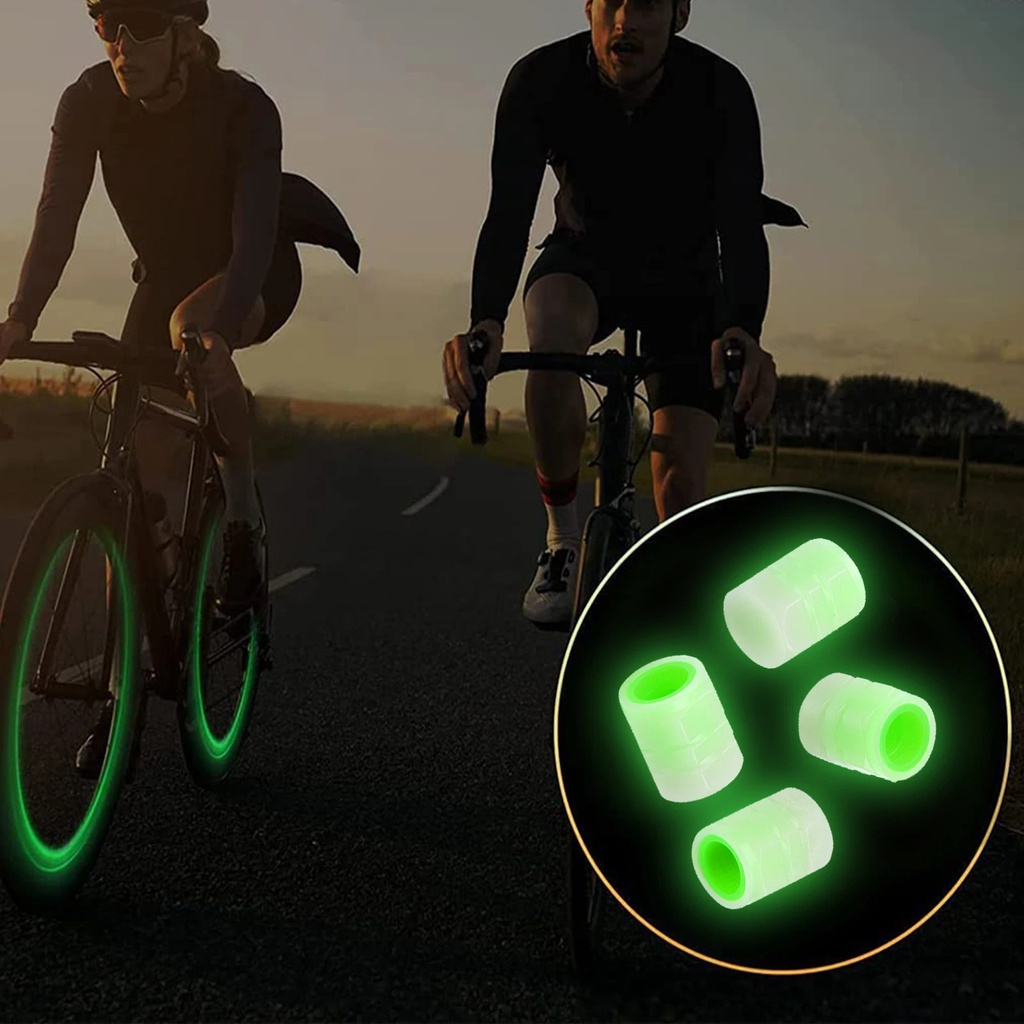 Nắp Van Bánh Xe Hơi / Xe Máy Bằng Nhựa Chống Bụi Có Đèn LED Phát Sáng Thông Dụng