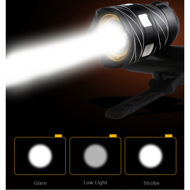 Đèn xe đạp thể thao usb và đèn hậu Đèn gắn xe đạp Bộ 3 Chế Độ Cho Tất Cả Các Loại Aiseo Biking