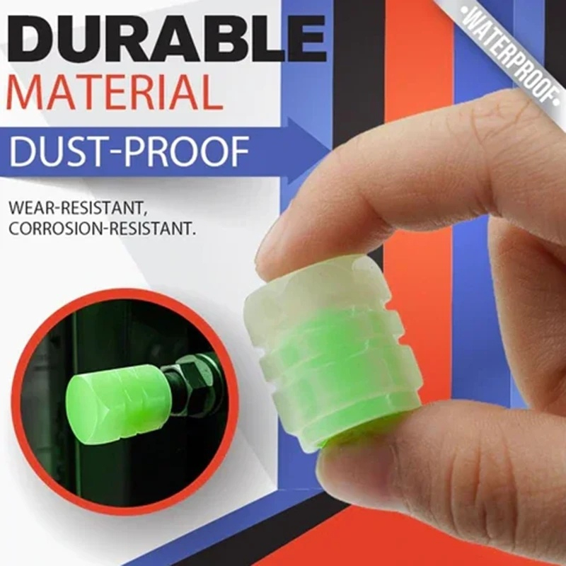 Nắp Van Bánh Xe Hơi / Xe Máy Bằng Nhựa Chống Bụi Có Đèn LED Phát Sáng Thông Dụng