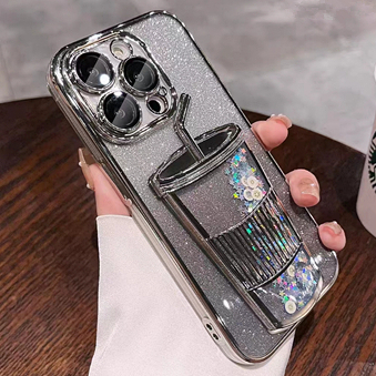 Ốp Điện Thoại Mềm Phối Kim Tuyến Nước Màu Gradient Cho iPhone 11 11promax 12 12Pro 13 13Pro 13promax 14 14Pro 14promax