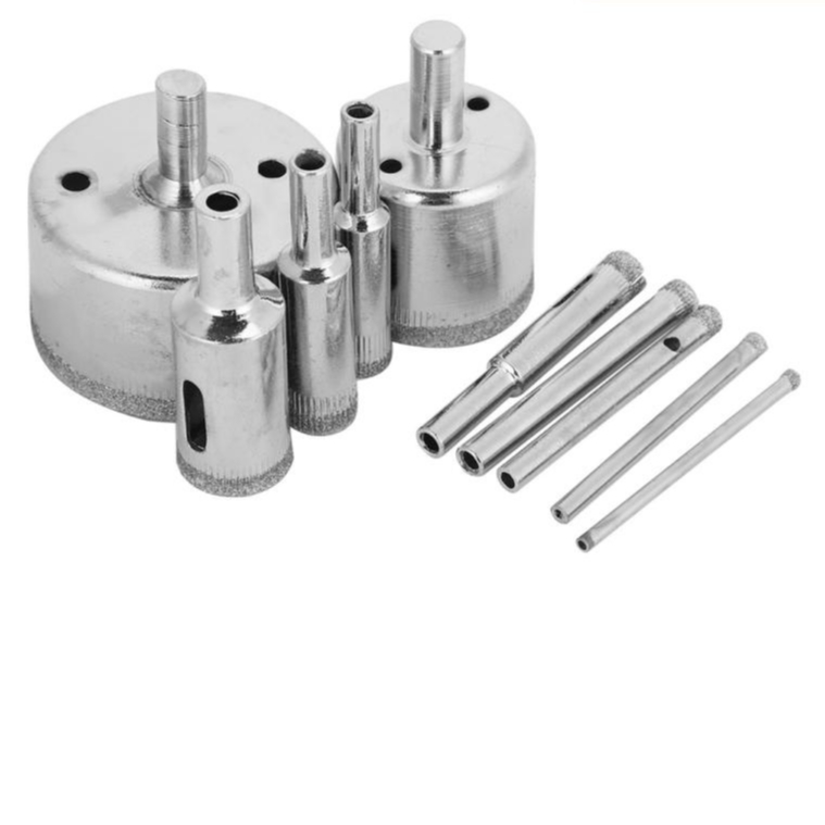 Có thể bán buôn 10Pcs/Set Diamond Coated Core Drill Bit 3~50mm Hole Saw for Tile Ceramic Glass Porcelain Marble Sodium075 Hàng giao ngay