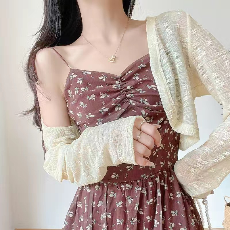 ZHELIHANGFEI Áo Khoác Cardigan Mỏng Tay Dài Chống Nắng Phong Cách Hàn Quốc Dễ Phối Đồ Phong Cách Mới