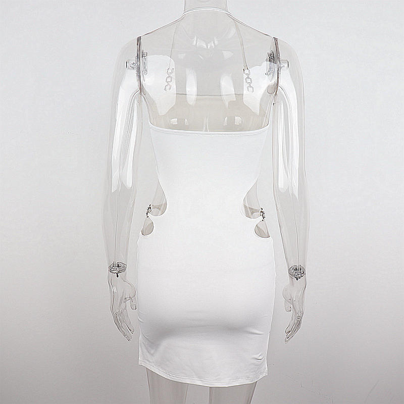 Đầm Hai Dây Dáng Ôm Trang Trí Dây Xích Thời Trang Cho Nữ CY03