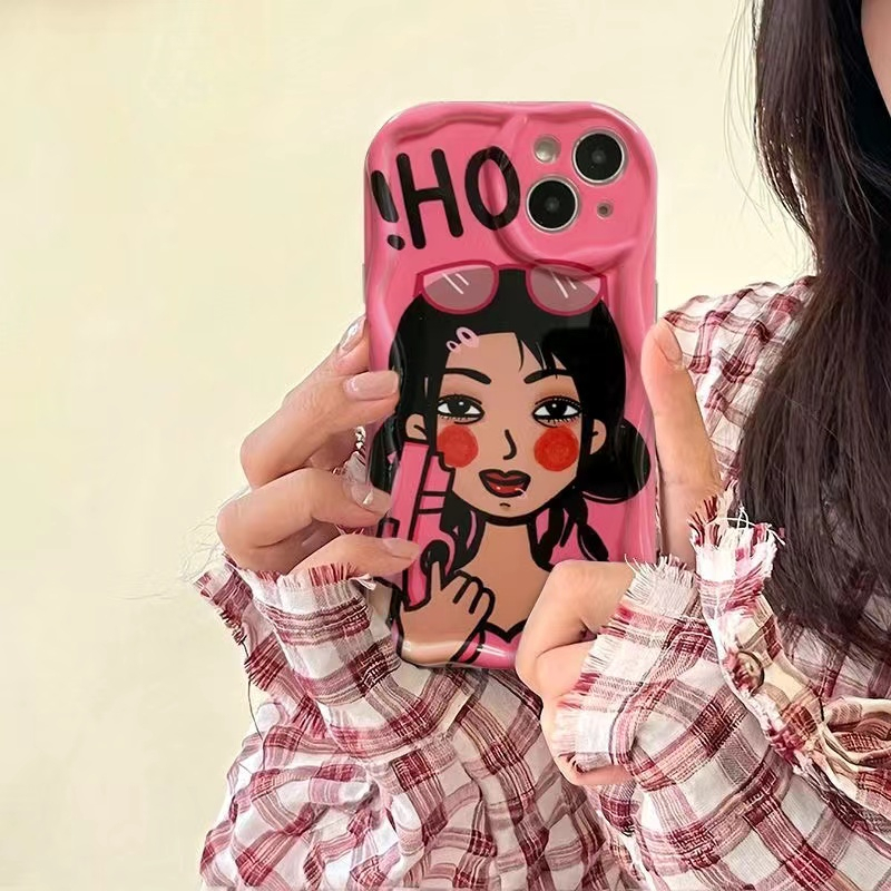 Ốp Điện Thoại Mềm Chống Rơi Hình Cô Gái Cho iPhone 7plus 8plus 6plus 11 12Pro 14promax 7 / 8g 13 14 13Promax xs max xr 11Pro max