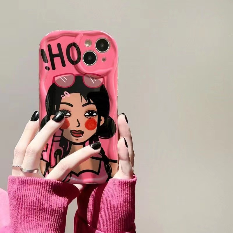 Ốp Điện Thoại Mềm Chống Rơi Hình Cô Gái Cho iPhone 7plus 8plus 6plus 11 12Pro 14promax 7 / 8g 13 14 13Promax xs max xr 11Pro max