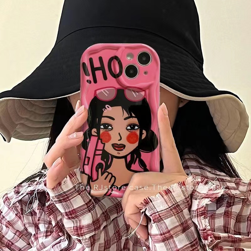 Ốp Điện Thoại Mềm Chống Rơi Hình Cô Gái Cho iPhone 7plus 8plus 6plus 11 12Pro 14promax 7 / 8g 13 14 13Promax xs max xr 11Pro max