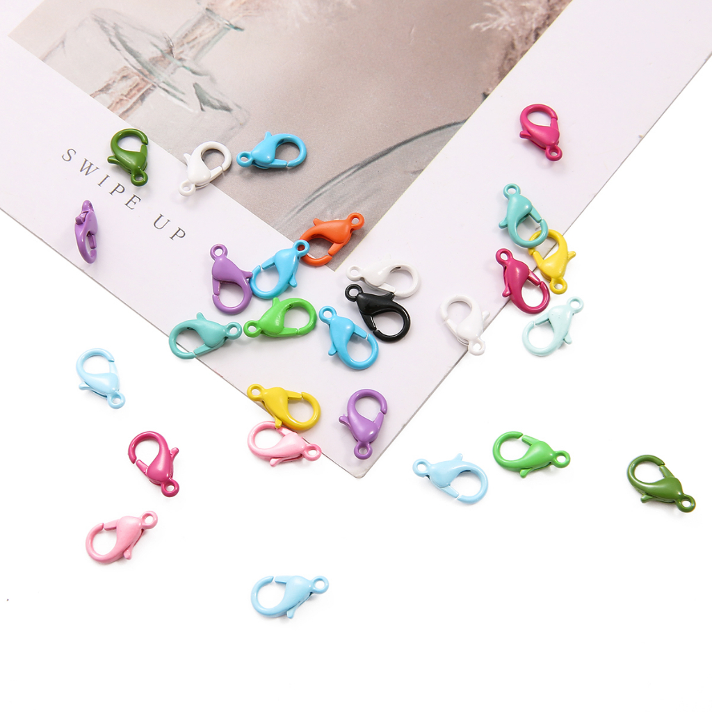 Móc Khóa / Vòng Tay / Dây Chuyền Bằng Hợp Kim Phun Sơn 10 Màu Sắc Tùy Chọn DIY