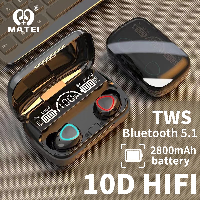 Tai Nghe Nhét Trong Không Dây Bluetooth 5.1 TWS F9-5C M10 Âm Thanh Bass HIFI Kiểu Dáng Thể Thao