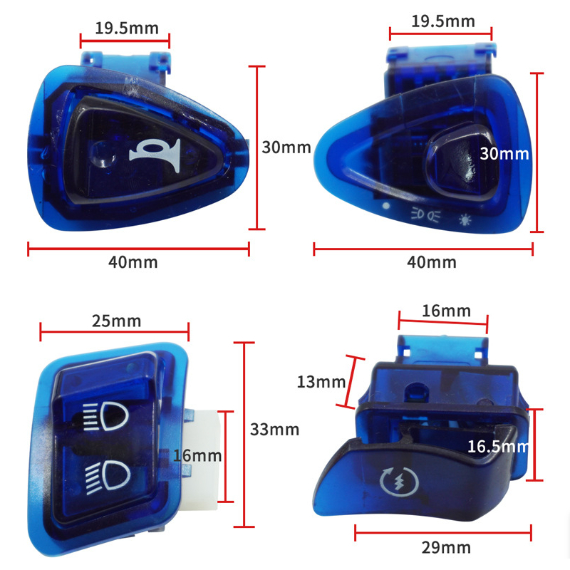 Bộ Nút Công Tắc Gắn Tay Lái Xe Mô Tô Honda WAVE110 / DASH110 / FUTURE125 / ALPHA / SPACY / W110