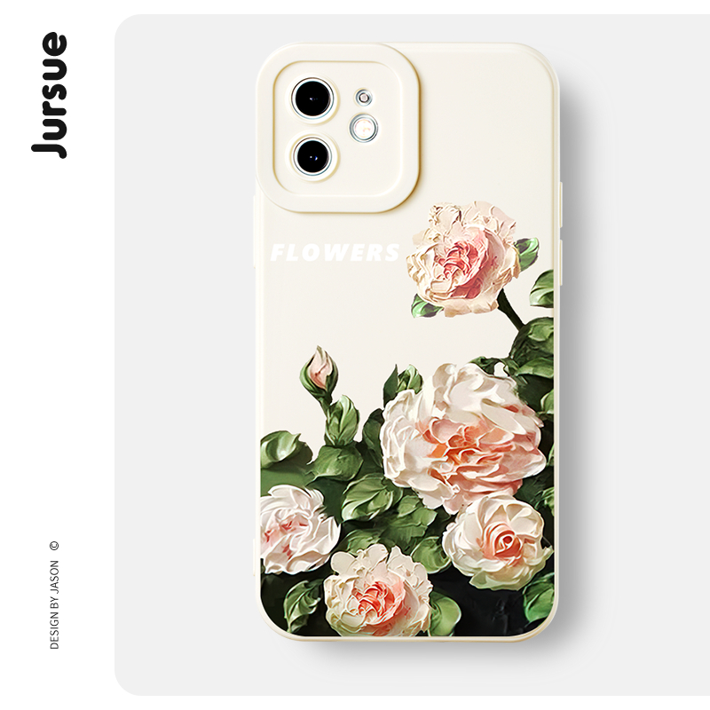 Ốp điện thoại JURSUE độc lạ vintage dẻo màu Cho iPhone 15 14 13 12 11 Pro Max SE 2020 X XR XS 8 7 ip 6S 6 Plus XYH1779