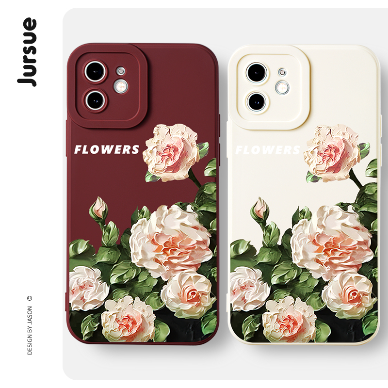 Ốp điện thoại JURSUE độc lạ vintage dẻo màu Cho iPhone 15 14 13 12 11 Pro Max SE 2020 X XR XS 8 7 ip 6S 6 Plus XYH1779