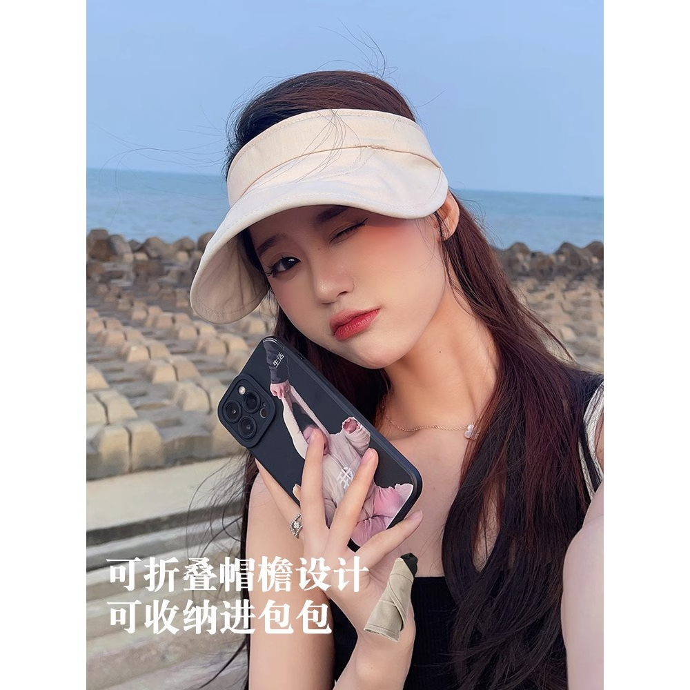 Mũ Vành Mềm Hở Chóp Chống Tia uv Có Thể Giặt Sạch Thời Trang Mùa Hè Dành Cho Nữ