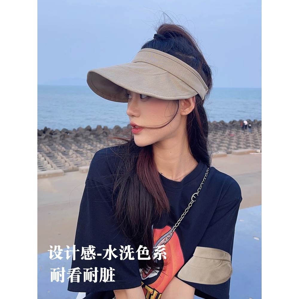 Mũ Vành Mềm Hở Chóp Chống Tia uv Có Thể Giặt Sạch Thời Trang Mùa Hè Dành Cho Nữ