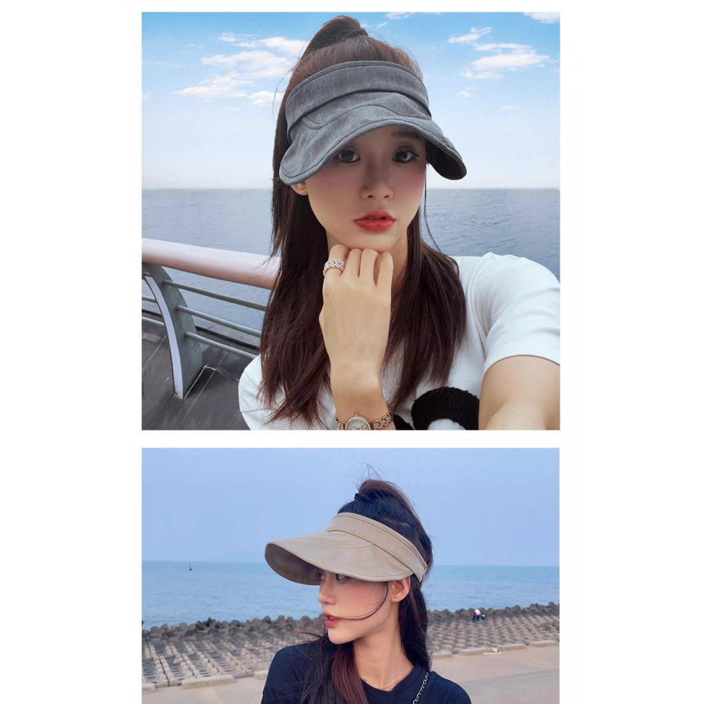 Mũ Vành Mềm Hở Chóp Chống Tia uv Có Thể Giặt Sạch Thời Trang Mùa Hè Dành Cho Nữ