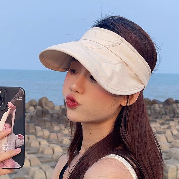 Mũ Vành Mềm Hở Chóp Chống Tia uv Có Thể Giặt Sạch Thời Trang Mùa Hè Dành Cho Nữ