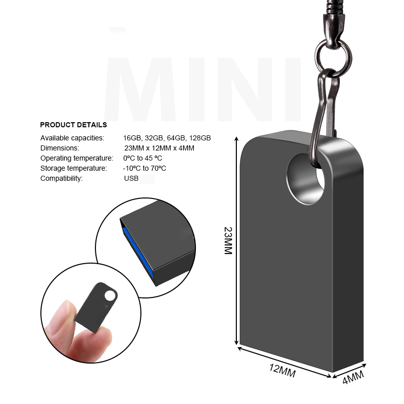 Usb 3.0 2TB 128GB 64GB 32GB 16GB 8GB 4GB Tốc Độ Cao Bằng Kim Loại Dành Cho Điện Thoại / Xe Hơi