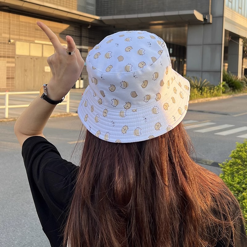 Nón Tai Bèo Hai Mặt In Họa Tiết Mèo Phong Cách Mới Dành Cho Nữ