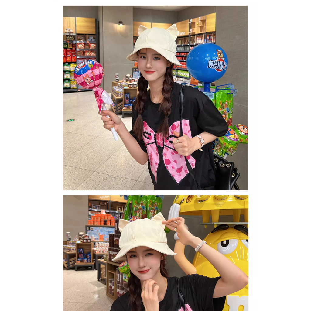 Nón Tai Bèo Vành Rộng Chống Nắng Thiết Kế Mới Ngọt Ngào Thời Trang Mùa Hè Dành Cho Nữ