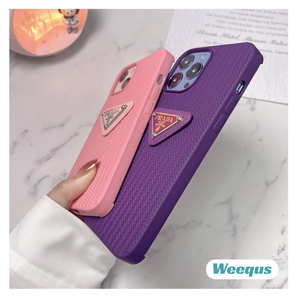 PRADA Ôp Điện Thoại Silicon Dẻo Hình Tam Giác Sang Trọng Cho iphone 15 14 13 pro 12 pro max 11 pro max xs max xr x 7 plus 8 plus Ốp