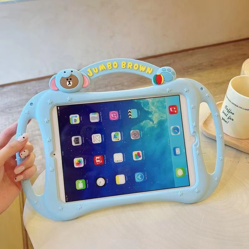 Bao Da Máy Tính Bảng Hình Gấu Nâu Cho IPad Air4 3 2 1 Pro 7.9 9.7 10.5 11 10.2 10.9 "Inch Mini 1 2 3 4 5 2017 / 2018 / 2019 / 2020