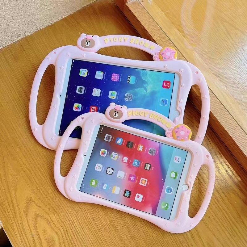 Bao Da Máy Tính Bảng Hình Gấu Nâu Cho IPad Air4 3 2 1 Pro 7.9 9.7 10.5 11 10.2 10.9 "Inch Mini 1 2 3 4 5 2017 / 2018 / 2019 / 2020