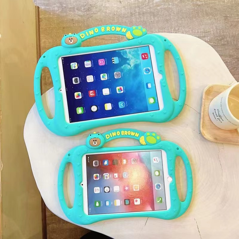 Bao Da Máy Tính Bảng Hình Gấu Nâu Cho IPad Air4 3 2 1 Pro 7.9 9.7 10.5 11 10.2 10.9 "Inch Mini 1 2 3 4 5 2017 / 2018 / 2019 / 2020