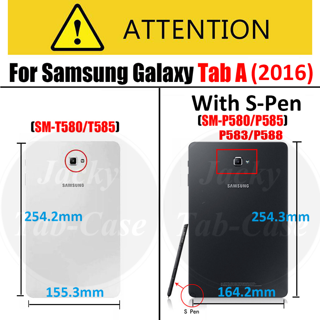 Ốp Máy Tính Bảng Bằng Da PU Cao Cấp Cho Samsung Galaxy Tab A 10.1  A6 T580 T585 SM-T585 TabA 10.1" With S-Pen SM-P585 SM-P580