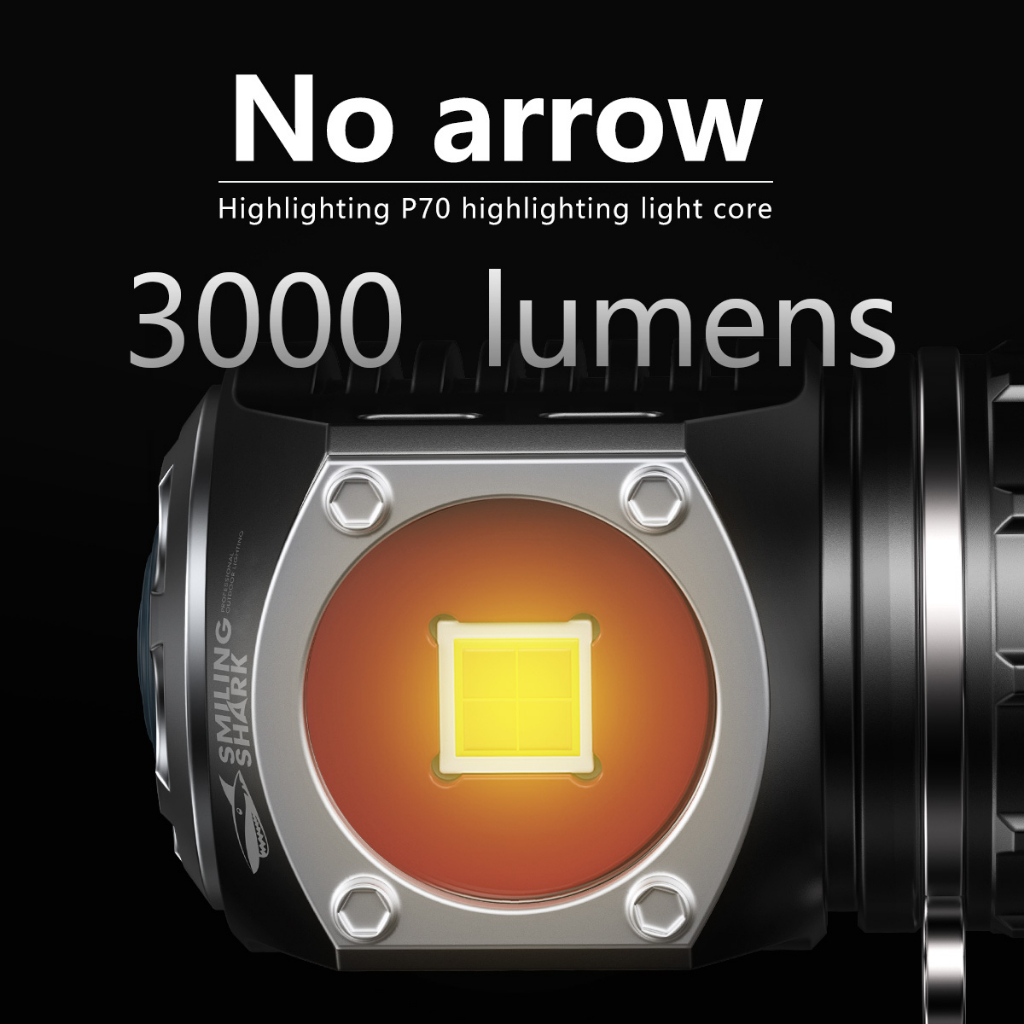 SmilingShark ES16 Đèn Pin Mini Móc Khóa Siêu Sáng 7 Chế Độ Có Nam Châm Sạc Cho Ourdoor Campingn Đi Bộ Đường Dài Runing