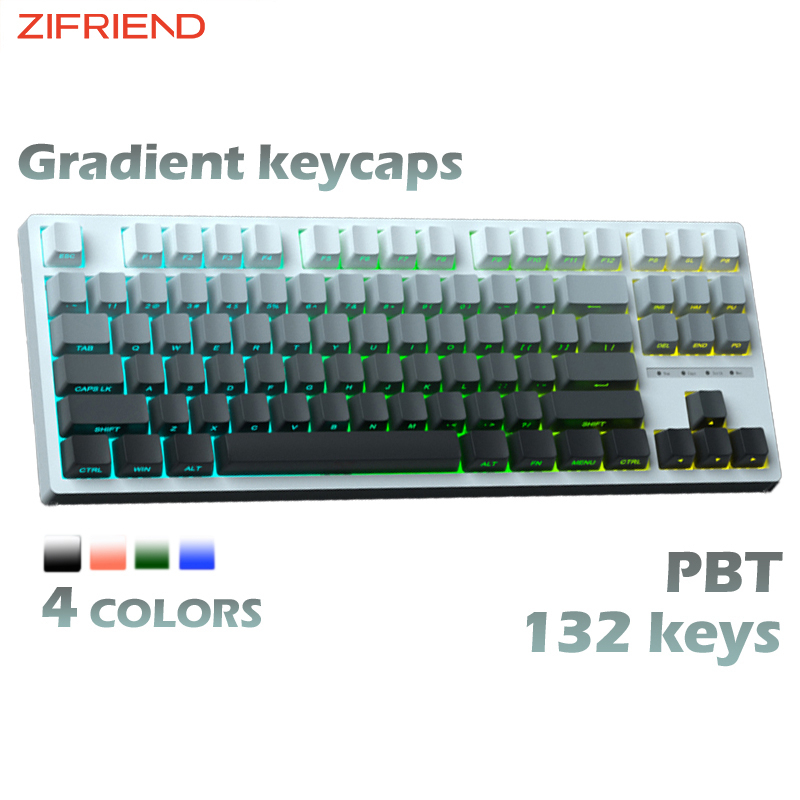 ZIFRIEND 132 Keys PBT Nút Bàn Phím Cơ Màu Gradient bàn phím Keycaps