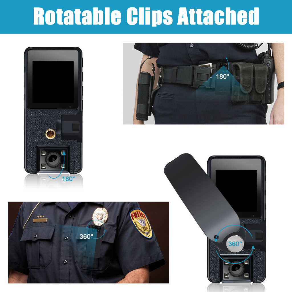 Máy Quay Phim Cảnh Sát A39 Full 1080P HD 2500mAh 180 Độ° Camera Hành Trình DV DVR Thiết Kế Xoay Tròn Tiện Dụng Cho Xe Đạp