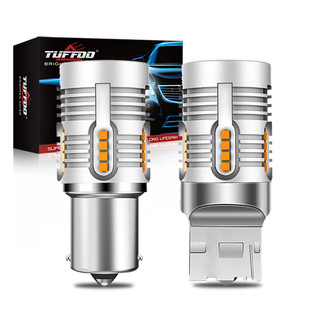 Set 2 Bóng Đèn Siêu Sáng Bau15s Py21w 1156-150 Bau15s° Ốp Điện Thoại Thời Trang Cho P21w 1156-1800 P21w 1156-180° Đèn LED Tín Hiệu 7440 T20 Wy21w 12V Ánh Sáng Vàng Hổ Phách Dành Cho Ô Tô