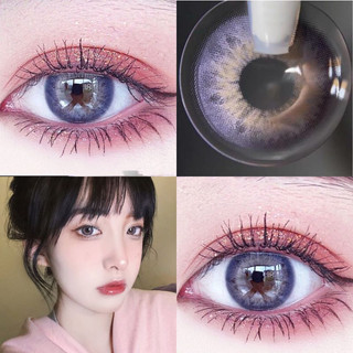 Set 2 Kính Áp Tròng Màu Hồng Tím 14.0mm 0.00~8.00 Độ DNA Taylor
