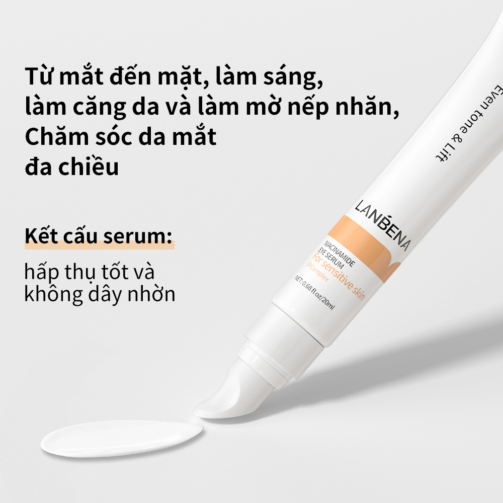 Kem Dưỡng Mắt Lanbena Niacinamide Làm Sáng Quầng Giảm Thâm Mắt Bọng Làm Săn Chắc Serum Dưỡng Da Vùng Mắt (20ml) | BigBuy360 - bigbuy360.vn