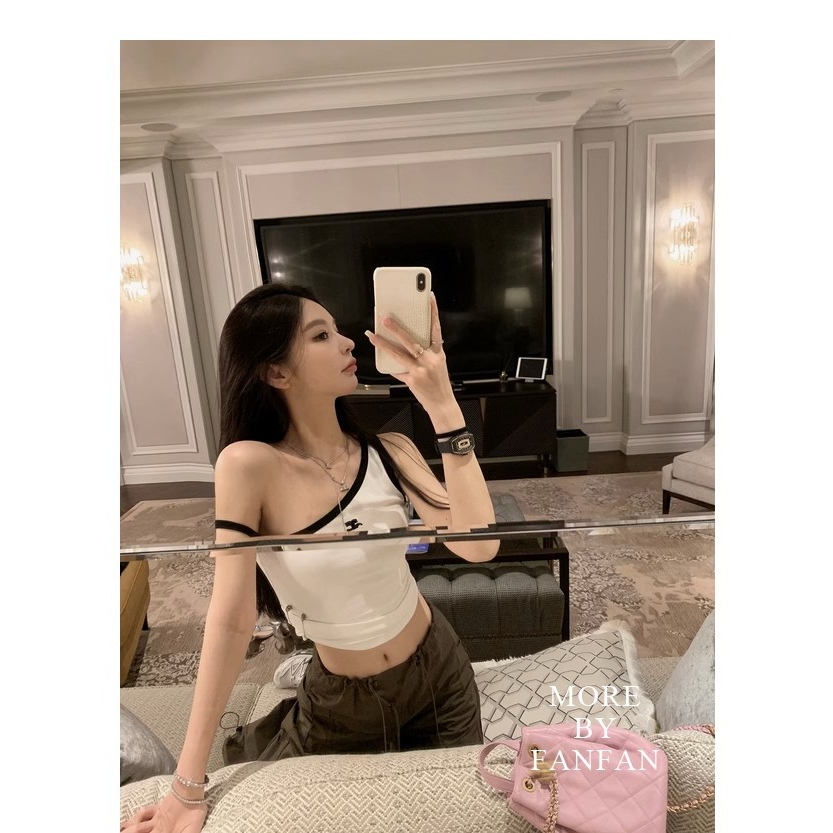 Áo Thun Sát Nách Thêu Họa Tiết Thời Trang Mùa Hè Cho Nữ